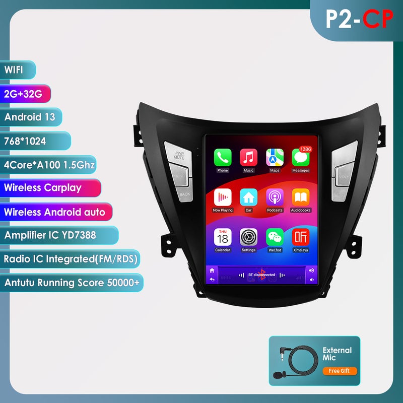 Suitable For 11-13 Modern Lang Move Elantra 9.7 Inch Vertical Screen Car Mp5 Central Control Android Navigator Gps - Image 1